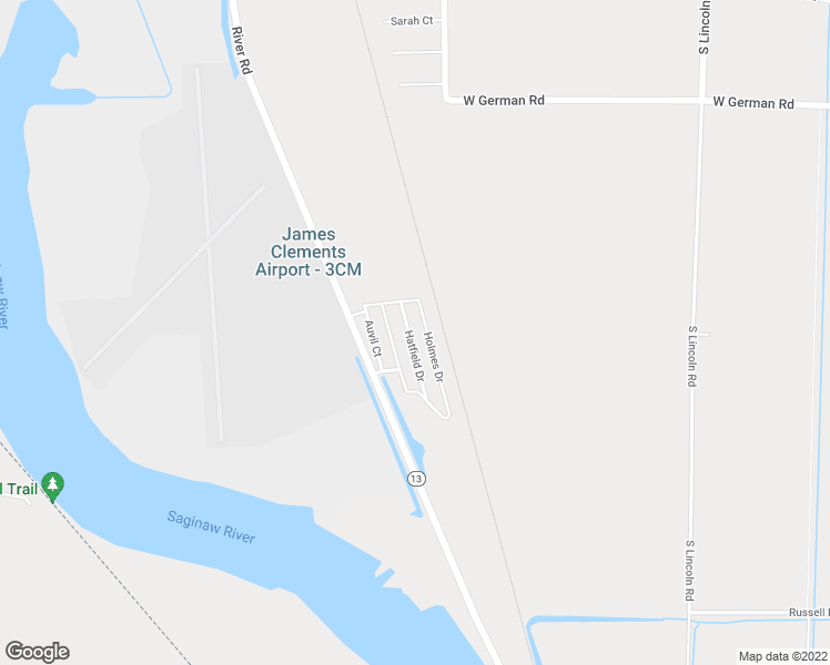 map of restaurants, bars, coffee shops, grocery stores, and more near 727 Hatfield Drive in Bay City