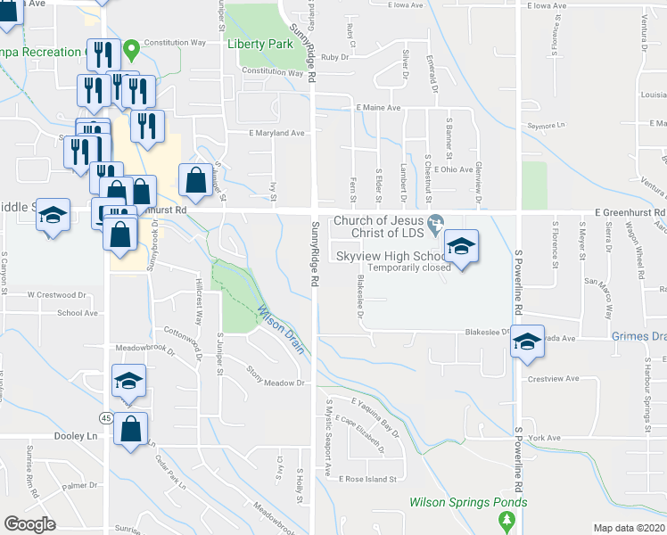 map of restaurants, bars, coffee shops, grocery stores, and more near 809 East Ronel Avenue in Nampa