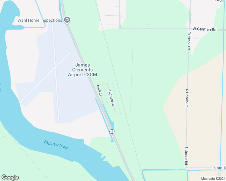 map of restaurants, bars, coffee shops, grocery stores, and more near 718 Holmes Drive in Bay City