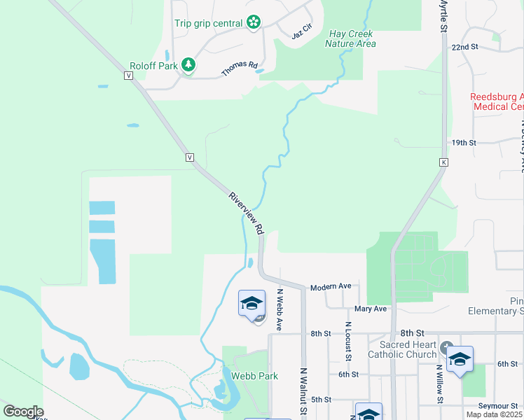 map of restaurants, bars, coffee shops, grocery stores, and more near S2772 County Road V in Reedsburg