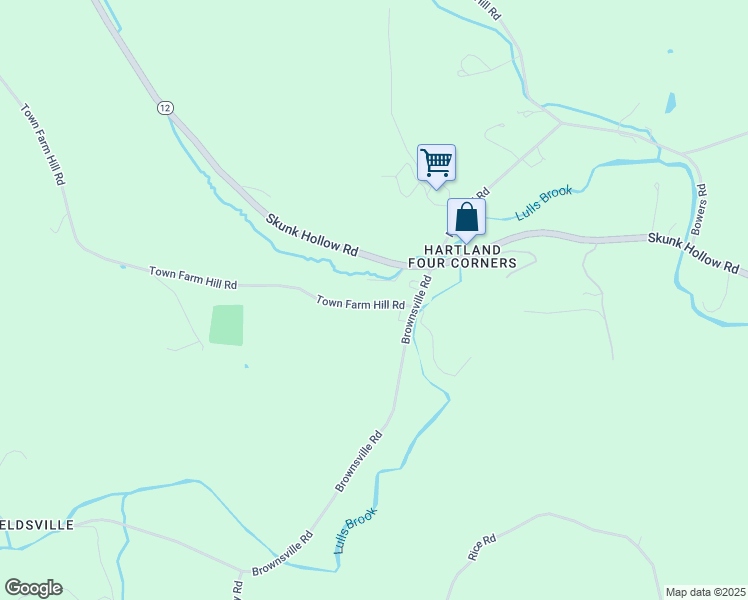 map of restaurants, bars, coffee shops, grocery stores, and more near 10 Town Farm Hill Road in Hartland