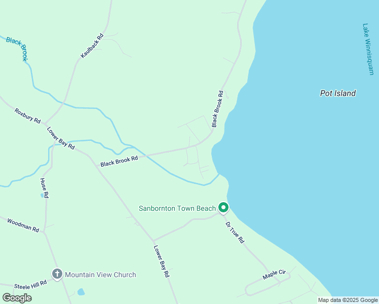 map of restaurants, bars, coffee shops, grocery stores, and more near 368 Black Brook Road in Sanbornton