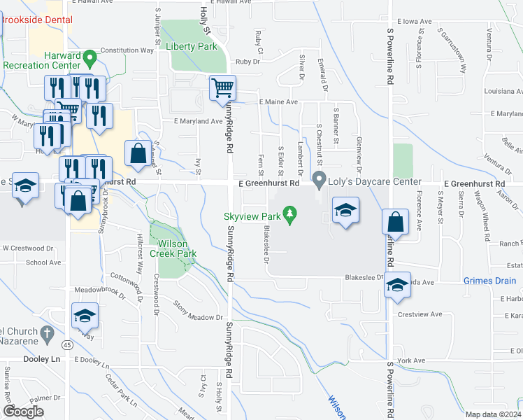 map of restaurants, bars, coffee shops, grocery stores, and more near 827 East Cottage Avenue in Nampa