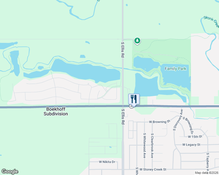 map of restaurants, bars, coffee shops, grocery stores, and more near 300 South Dockside Circle in Sioux Falls