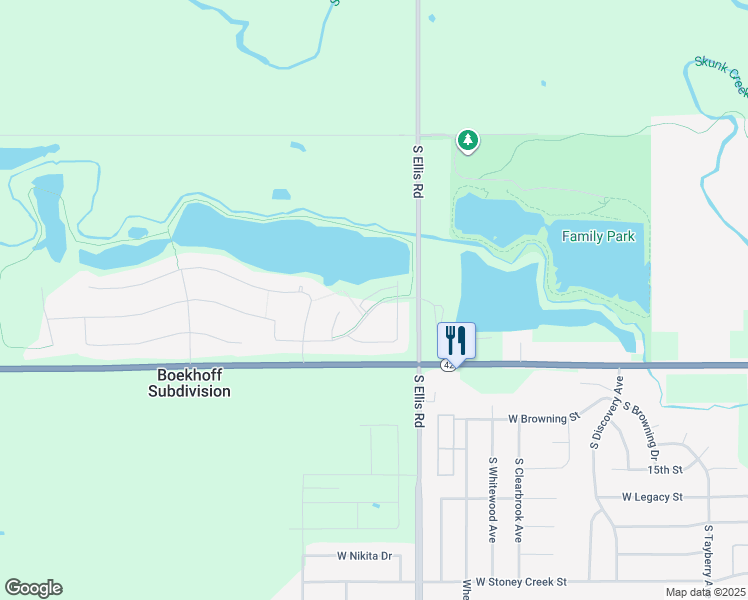 map of restaurants, bars, coffee shops, grocery stores, and more near 300 South Dockside Circle in Sioux Falls
