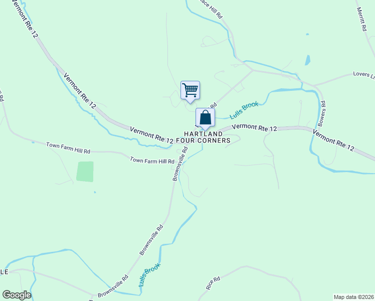 map of restaurants, bars, coffee shops, grocery stores, and more near in Hartland