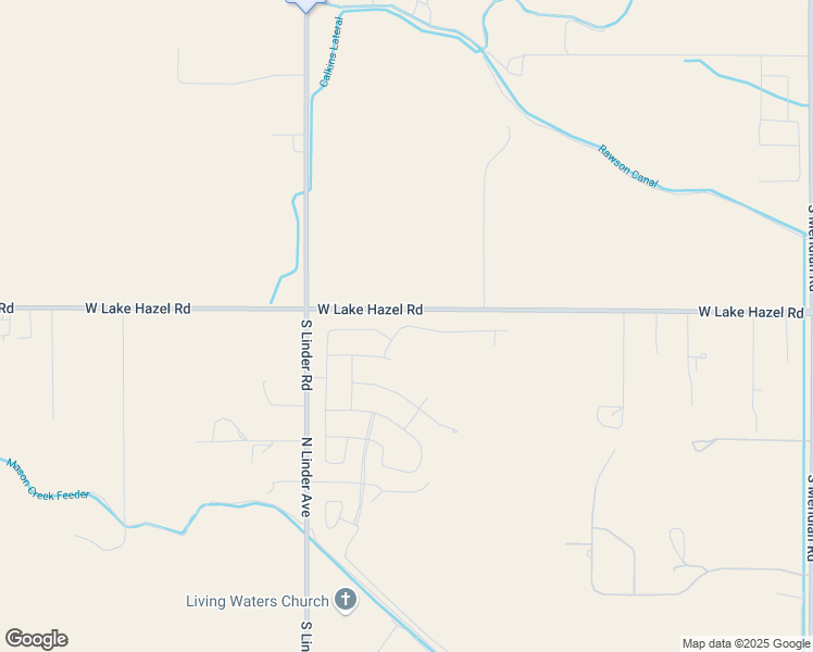 map of restaurants, bars, coffee shops, grocery stores, and more near 1370 West Lake Hazel Road in Meridian