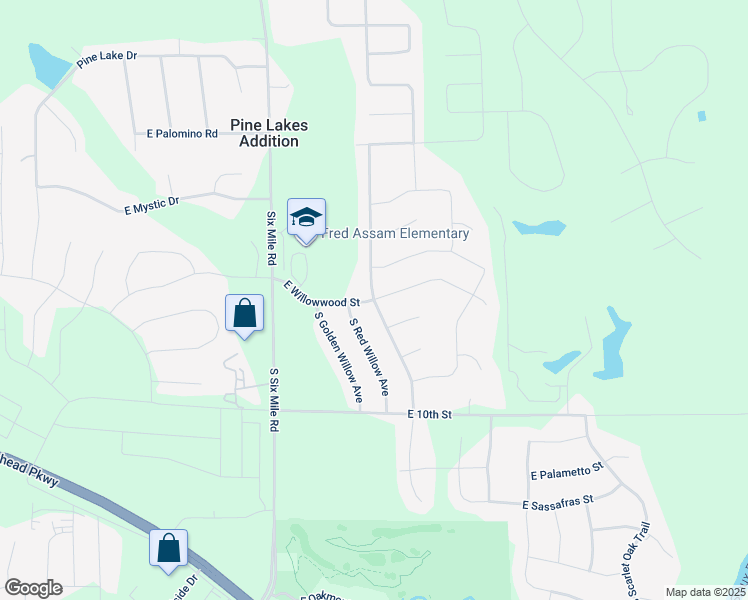 map of restaurants, bars, coffee shops, grocery stores, and more near East Willowwood Street in Sioux Falls
