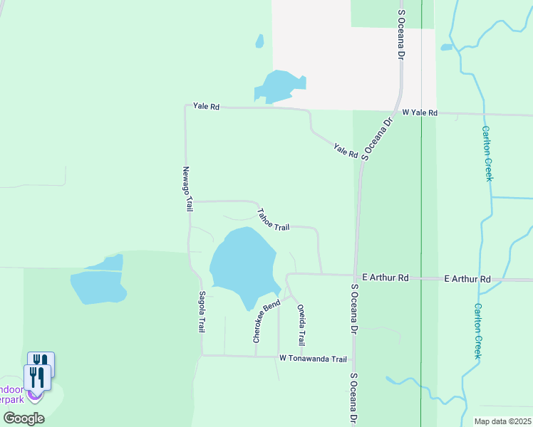 map of restaurants, bars, coffee shops, grocery stores, and more near 3069 Tahoe Trail in New Era