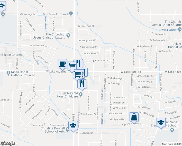 map of restaurants, bars, coffee shops, grocery stores, and more near 6223 South Kelso Way in Boise