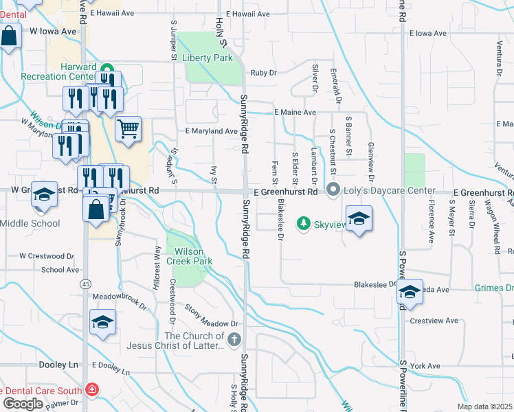 map of restaurants, bars, coffee shops, grocery stores, and more near 1521 South Garland Street in Nampa