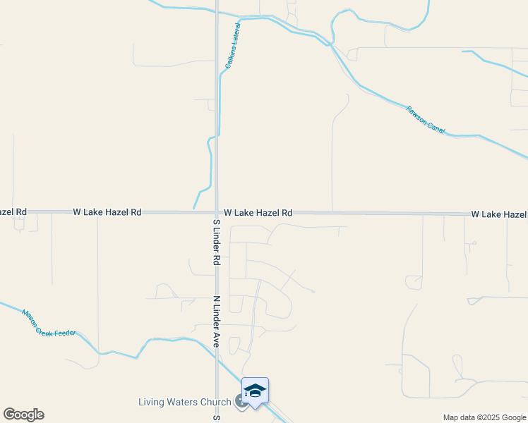 map of restaurants, bars, coffee shops, grocery stores, and more near 1370 West Lake Hazel Road in Meridian