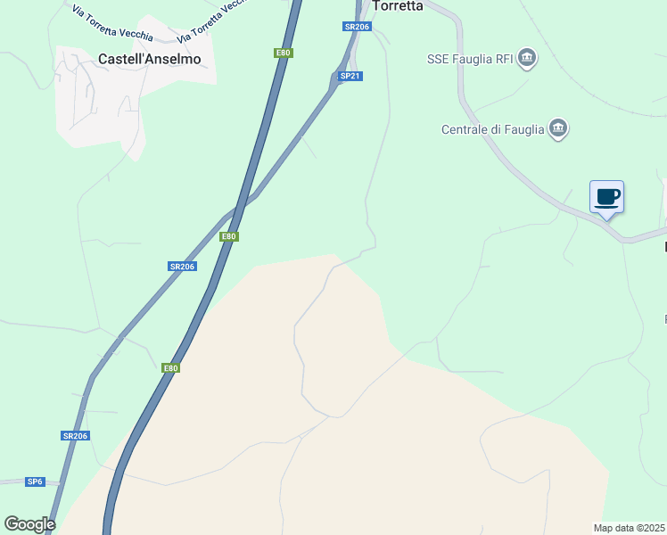 map of restaurants, bars, coffee shops, grocery stores, and more near 14 Via Postignano in Provincia di Pisa