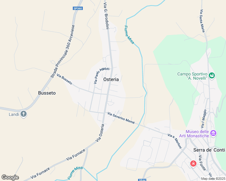 map of restaurants, bars, coffee shops, grocery stores, and more near 2 Via Gioacchino Rossini in Osteria