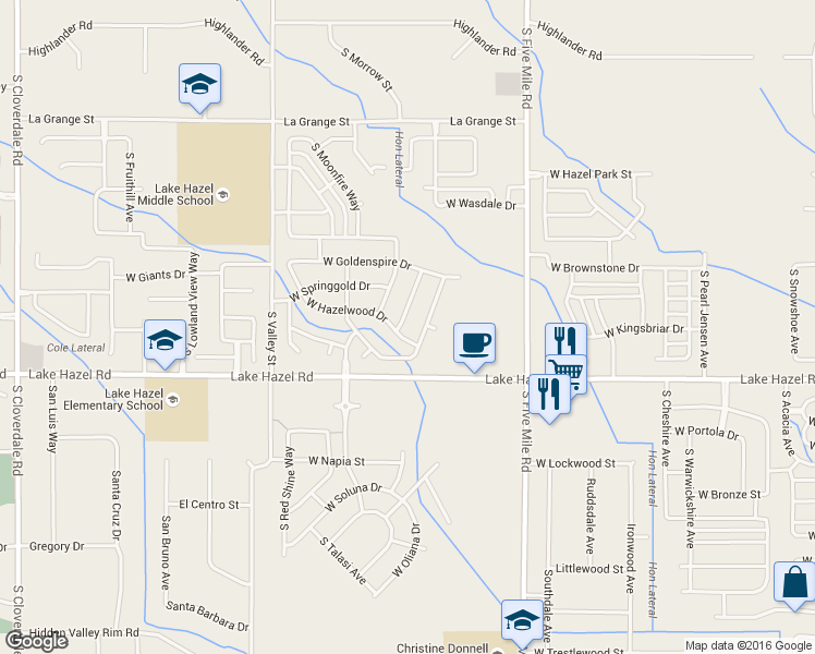 map of restaurants, bars, coffee shops, grocery stores, and more near 6076 South Fireglow Avenue in Boise