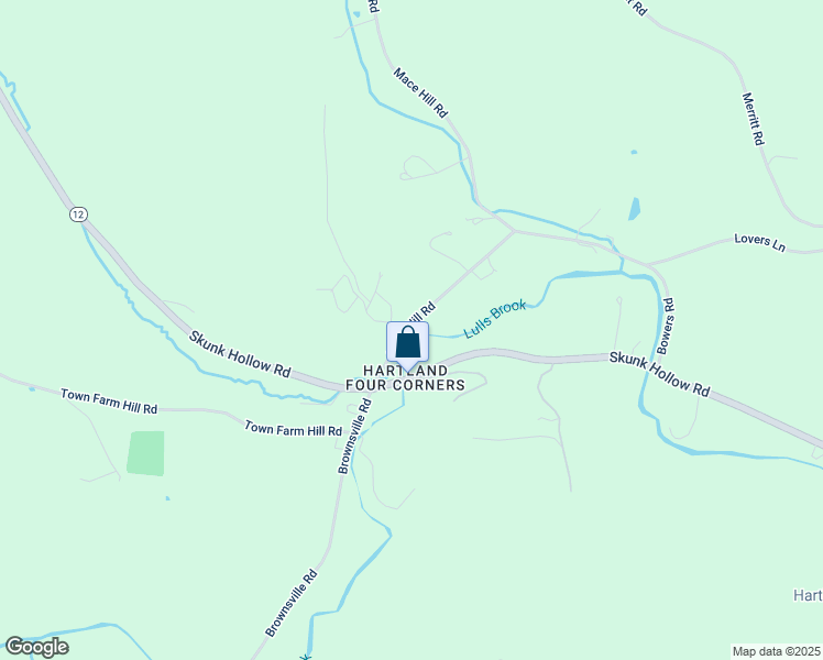 map of restaurants, bars, coffee shops, grocery stores, and more near 16 Mace Hill Road in Hartland