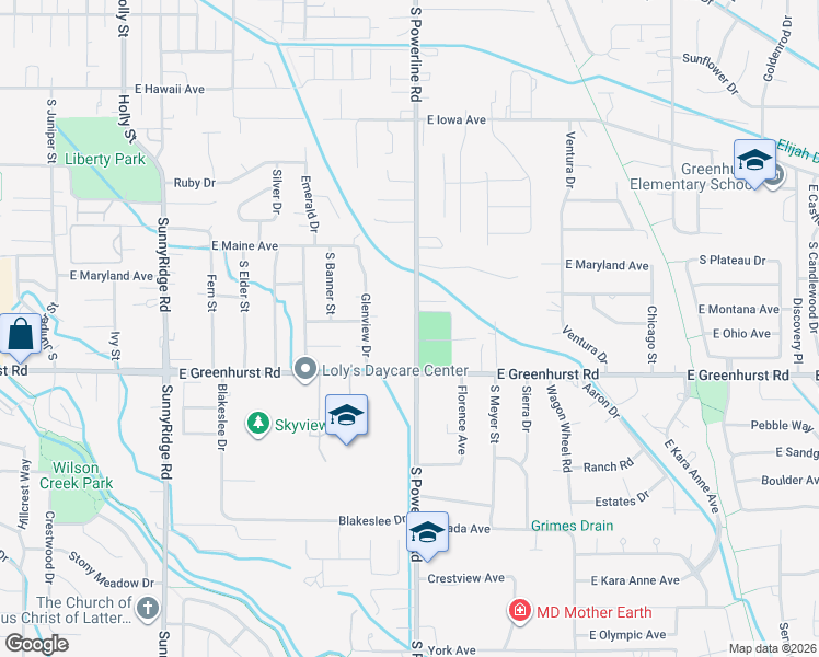 map of restaurants, bars, coffee shops, grocery stores, and more near 2113 South Powerline Road in Nampa