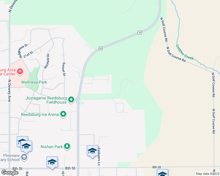 map of restaurants, bars, coffee shops, grocery stores, and more near 1970 Retzlaff Drive in Reedsburg