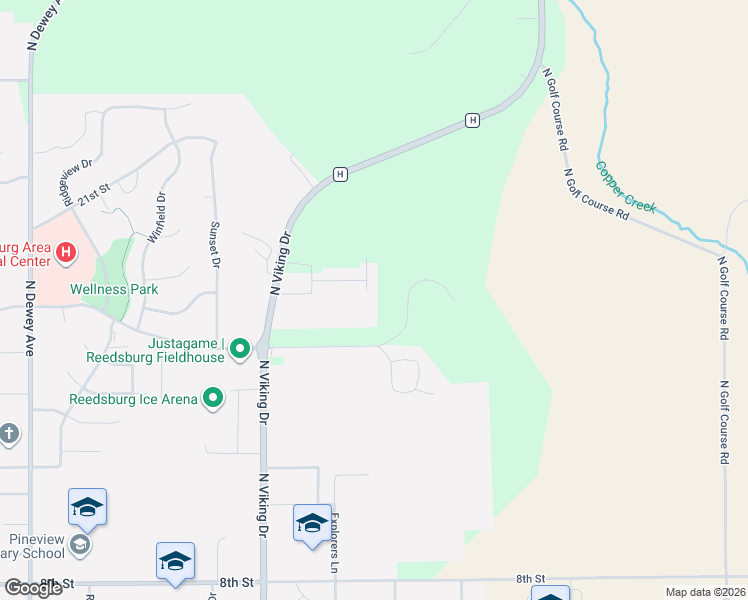 map of restaurants, bars, coffee shops, grocery stores, and more near 1980 Retzlaff Drive in Reedsburg