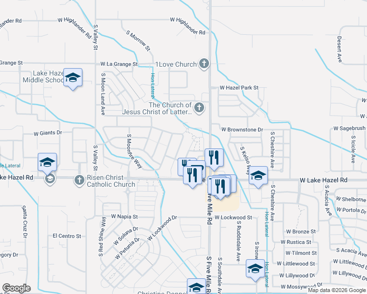 map of restaurants, bars, coffee shops, grocery stores, and more near 10759 West Cricket Lane in Boise