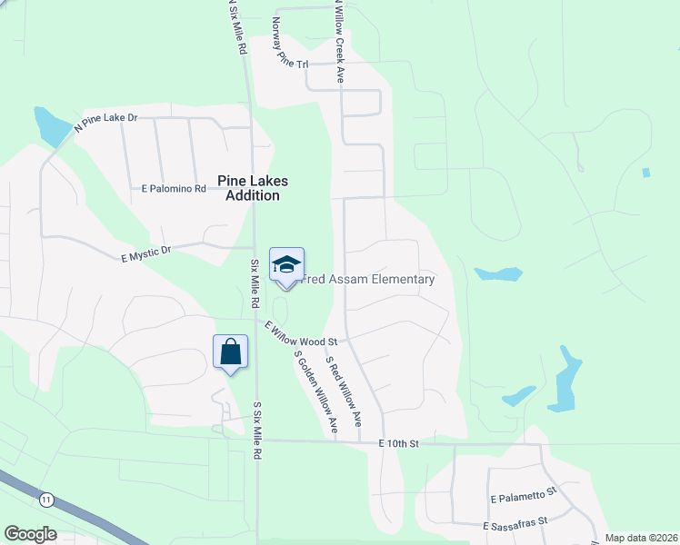 map of restaurants, bars, coffee shops, grocery stores, and more near 209 North Red Spruce Ave in Sioux Falls