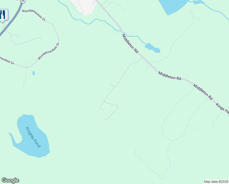 map of restaurants, bars, coffee shops, grocery stores, and more near 21 Alpine Meadows Road in Wolfeboro