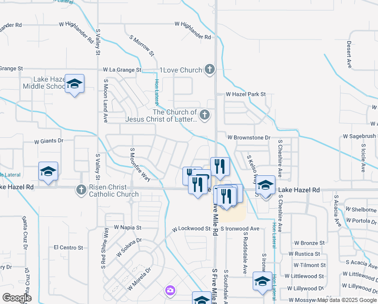 map of restaurants, bars, coffee shops, grocery stores, and more near 10804 West Goldenspire Drive in Boise