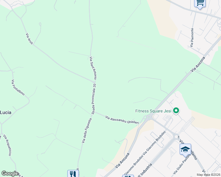 map of restaurants, bars, coffee shops, grocery stores, and more near in Province of Ancona