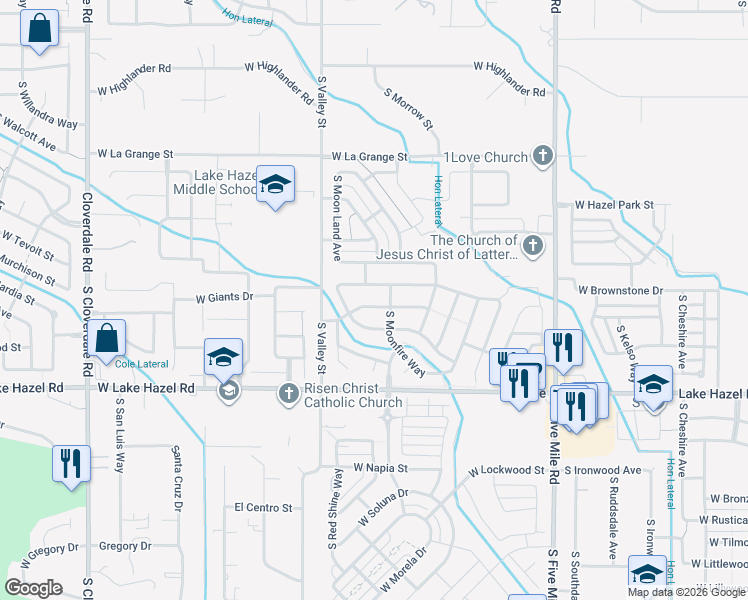 map of restaurants, bars, coffee shops, grocery stores, and more near 11214 West Springgold Drive in Boise