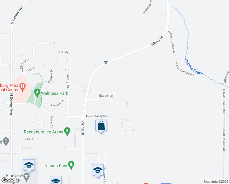 map of restaurants, bars, coffee shops, grocery stores, and more near Retzlaff Drive in Reedsburg