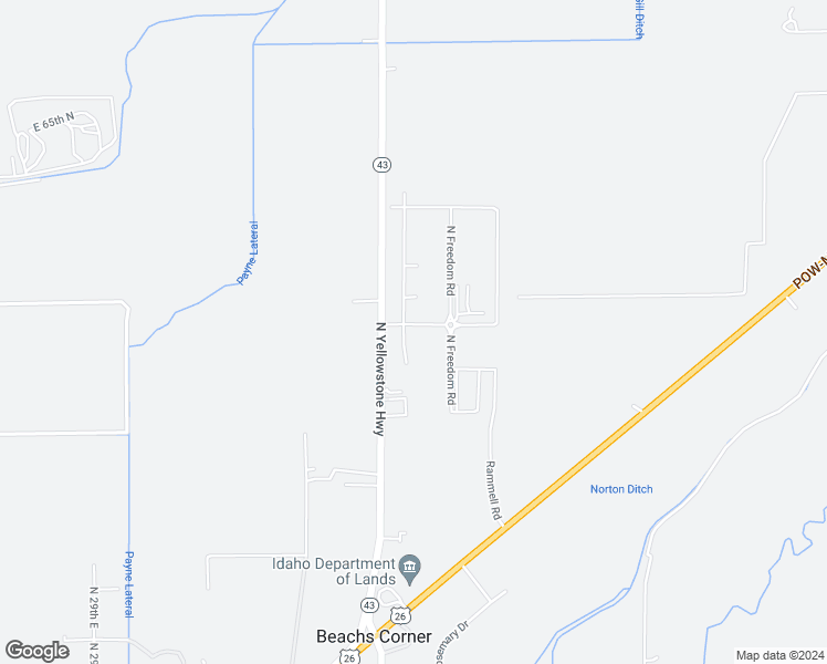 map of restaurants, bars, coffee shops, grocery stores, and more near 6095 North Yellowstone Highway in Idaho Falls