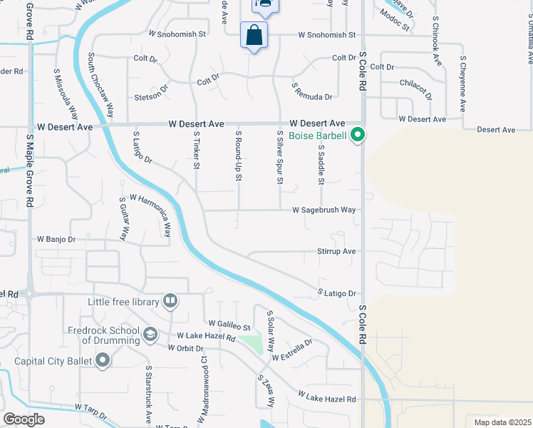 map of restaurants, bars, coffee shops, grocery stores, and more near in Boise