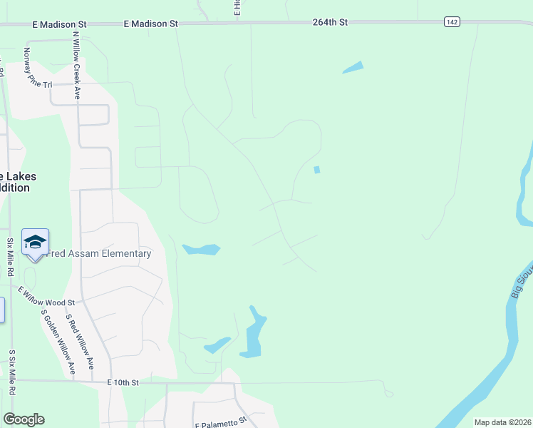 map of restaurants, bars, coffee shops, grocery stores, and more near 600 North Blue Spruce Place in Sioux Falls