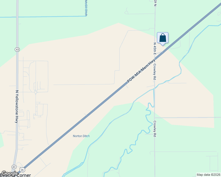 map of restaurants, bars, coffee shops, grocery stores, and more near 4141 East Ririe Highway in Idaho Falls