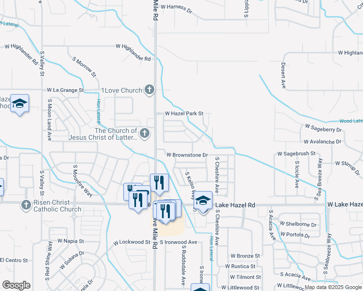 map of restaurants, bars, coffee shops, grocery stores, and more near 5717 South Kimmer Cove Way in Boise
