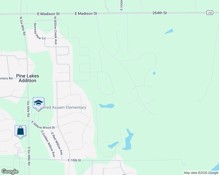 map of restaurants, bars, coffee shops, grocery stores, and more near 600 North Blue Spruce Place in Sioux Falls