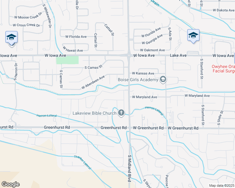 map of restaurants, bars, coffee shops, grocery stores, and more near 1130 West Belknap Drive in Nampa