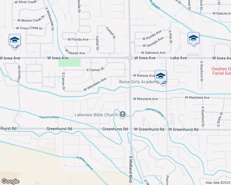 map of restaurants, bars, coffee shops, grocery stores, and more near 1130 West Belknap Drive in Nampa