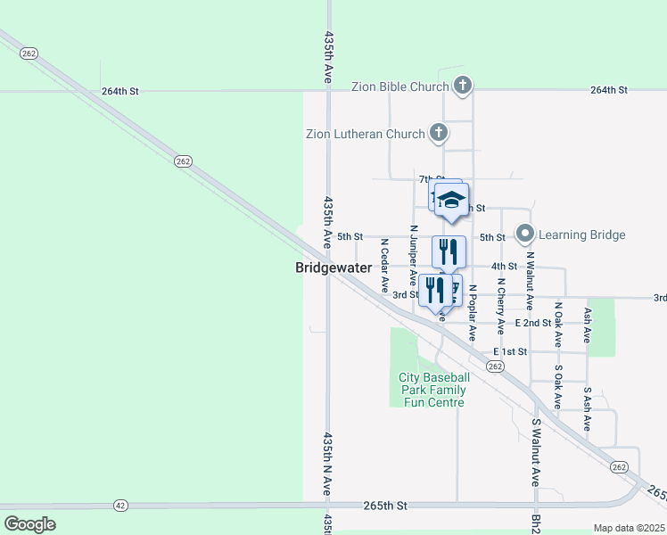 map of restaurants, bars, coffee shops, grocery stores, and more near in Bridgewater