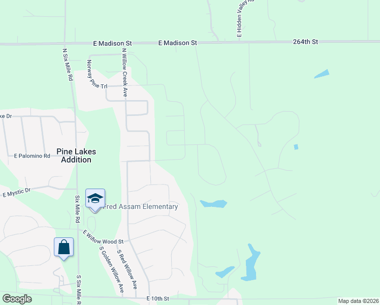 map of restaurants, bars, coffee shops, grocery stores, and more near East Mystic Drive in Sioux Falls