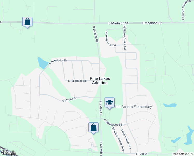 map of restaurants, bars, coffee shops, grocery stores, and more near 700 Pine Lake Drive in Sioux Falls