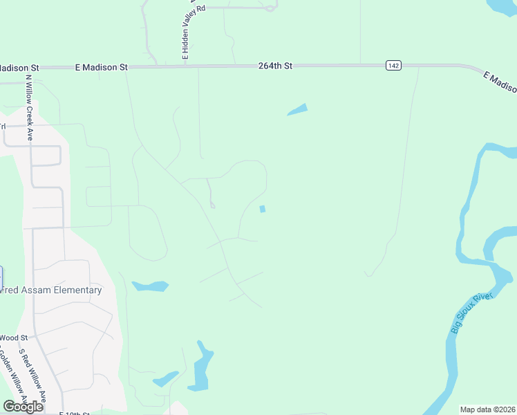 map of restaurants, bars, coffee shops, grocery stores, and more near 600 North Blue Spruce Place in Sioux Falls