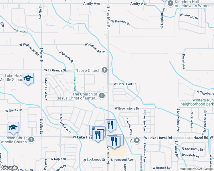 map of restaurants, bars, coffee shops, grocery stores, and more near 5 West Maile Place in Boise