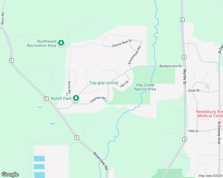 map of restaurants, bars, coffee shops, grocery stores, and more near 56 Thomas Road in Reedsburg