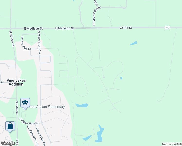 map of restaurants, bars, coffee shops, grocery stores, and more near 600 North Blue Spruce Place in Sioux Falls