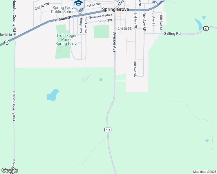 map of restaurants, bars, coffee shops, grocery stores, and more near 550 Division Avenue in Spring Grove