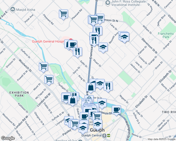 6 Delhi Street, Guelph ON Walk Score