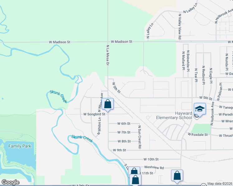 map of restaurants, bars, coffee shops, grocery stores, and more near 508-614 North Todd Place in Sioux Falls