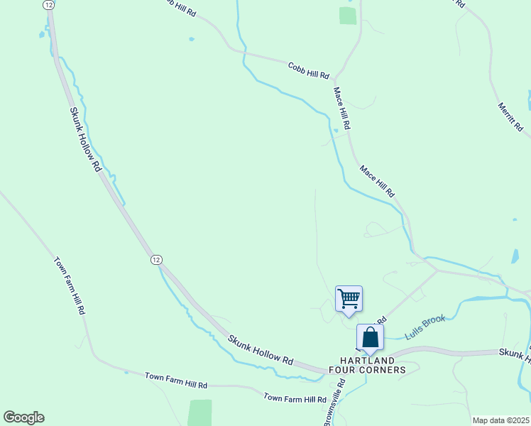 map of restaurants, bars, coffee shops, grocery stores, and more near 17 Linden Road in Hartland
