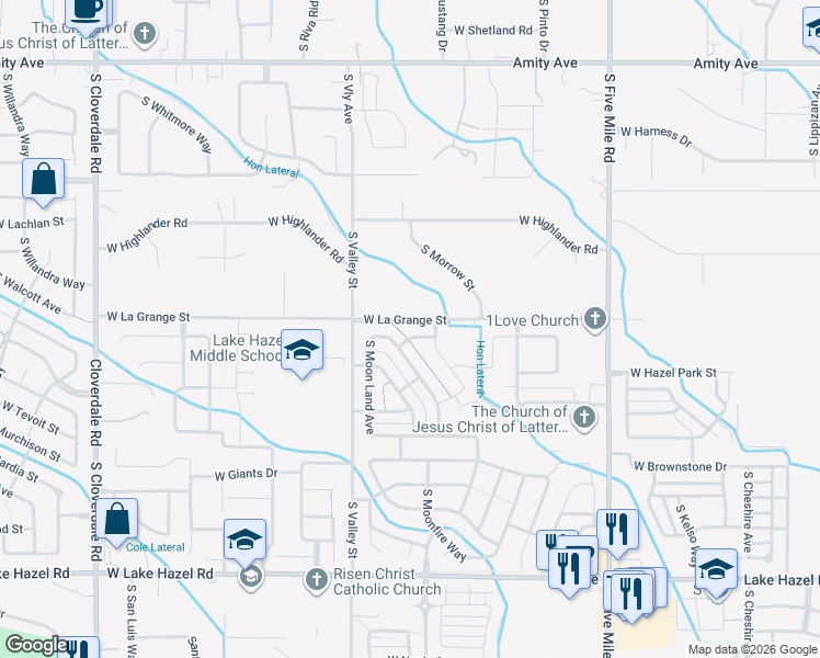 map of restaurants, bars, coffee shops, grocery stores, and more near 11210 West La Grange Street in Boise
